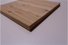 1-Schicht Heim. LÄRCHE Massivholzplatte, 24mm, B Qualität