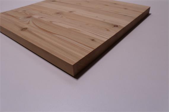1-Schicht Heim. LÄRCHE Massivholzplatte, 27mm, B Qualität