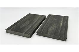 Accoya Terrassendiele GREY grau durchgefärbt mit Senofix Profil