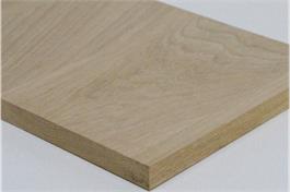 Eiche 1-Schicht Massivholzplatte, 19mm, durchgehende Lamellen, A/B Qualität