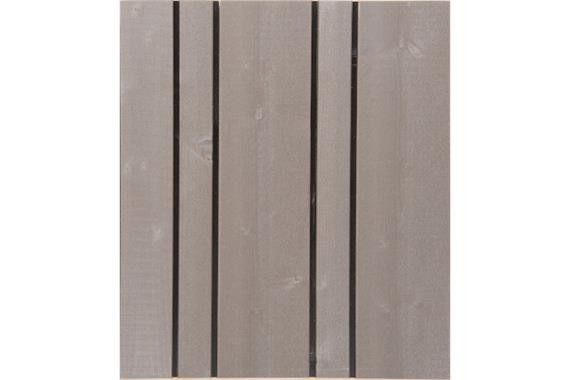 Fichten Schattennut Schalung, 19 x 127 mm, Platingrau Spez.Mischung, Kamm RAL 9005 schwarz