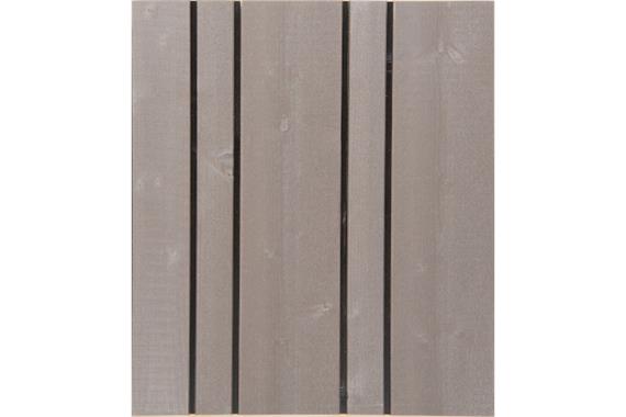 Fichten Schattennut Schalung, 19 x 77 mm, Platin grau, Feder RAL 9005 schwarz