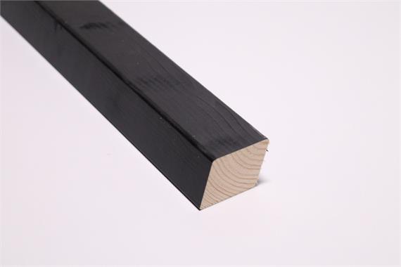 Fichten Unterkonstruktionslatten, 26x70 mm, geschrägt,  1 x allseitig schwarz behandelt