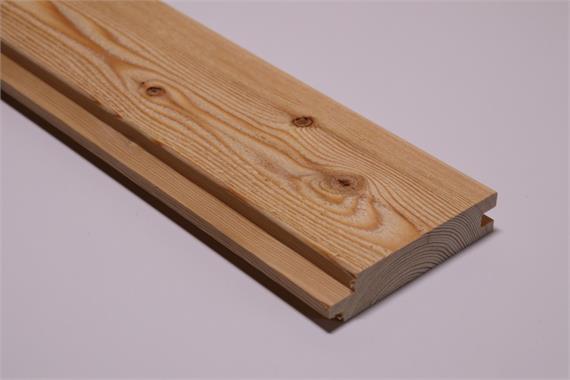 Heim. Lärchen Fassadenschalung, 19 mm, mit feinem Bandsägeschnitt,Sichtnut 8mm