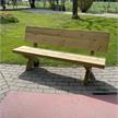 Holz, Garten - Sitzbank, mit geschwungener Lehne, imprägniert, fertig montiert | Bild 2