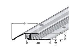 PPS Anpassprofil, 2-teilig, für Laminat+Parkett, silber elox., 6.5-16 mm, Länge: 2.7 m