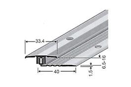 PPS Übergangsprofil, 2-teilig, für Laminat+Parkett, silber elox., 6.5-16 mm, Länge: 2.7 m